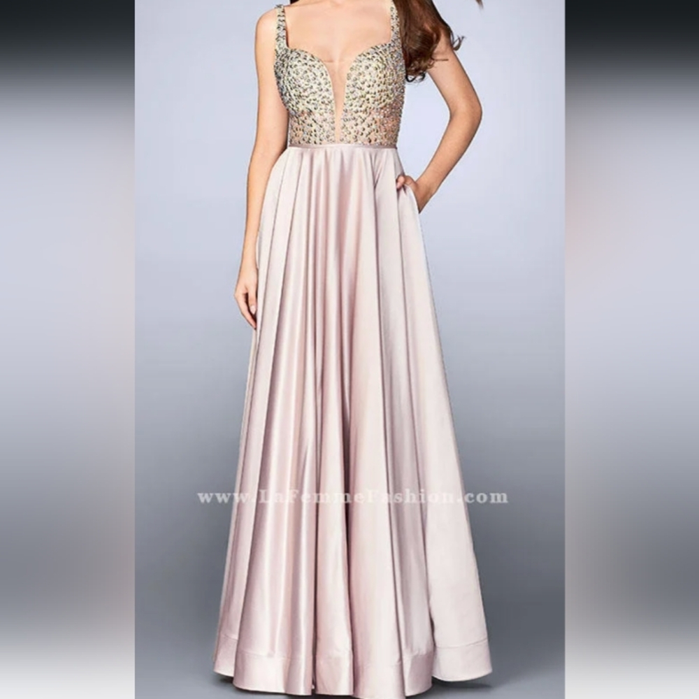 La Femme Prom Gown Bridesmaid Dress size 8